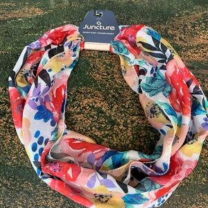 Lightweight infinity scarf. Bright and cheery!